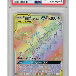 Moltres & Zapdos & Articuno GX 69/68 PSA 10