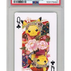 Queen of Clubs (Maiko & Okuge Pikachu Playing Cards)  PSA 10
