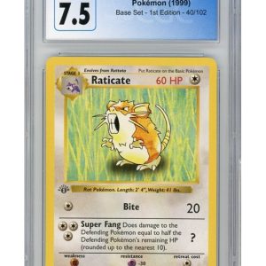 Raticate 40/102 1st Edition CGC 7.5