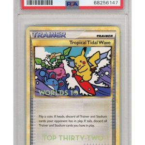 Tropical Tidal Wave - Top Thirty-Two Stamp - HGSS18 - PSA 8