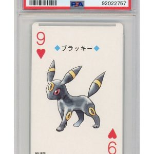 Umbreon Hjerter 9 Silver Poker Set 197C PSA 10Umbreon Hjerter 9 Silver Poker Set 197C PSA 10 - Bagside