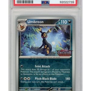 Umbreon Obsidian Flames Stamp 130/197 Reverse Foil PSA 9