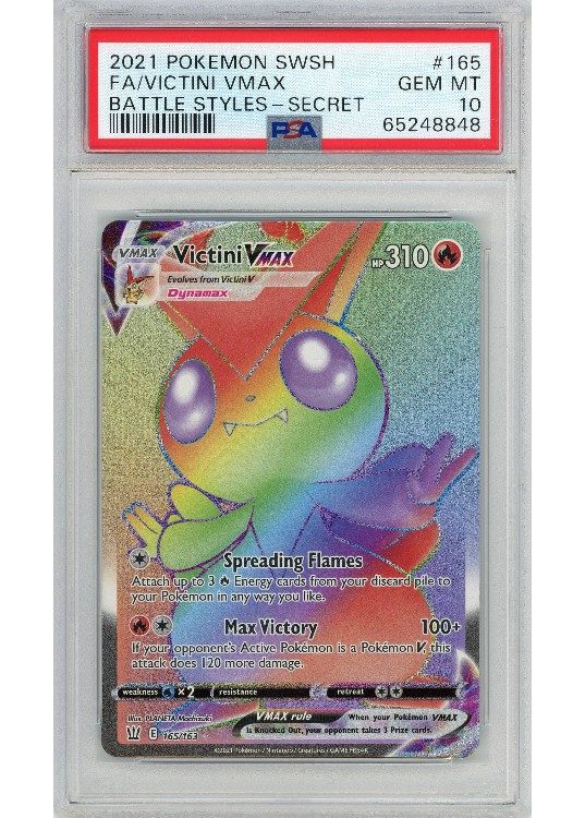 Victini VMAX - 165/163 - PSA 10 - Pokecards.dk