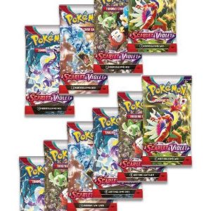 10 Booster Pakker fra Scarlet & Violet.