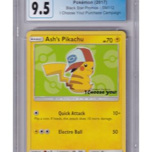 Ash's Pikachu SM112 CGC 9.5
