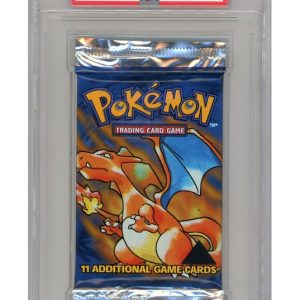 Base Set Black Triangle Booster Pakke Charizard artwork PSA 10