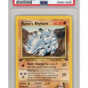 Blaine's Rhyhorn 65/132 1st Edition PSA 10