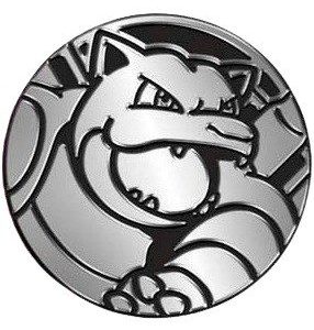 Blastoise Pokemon mønt (Sølv - Mirror Holo) - Stor