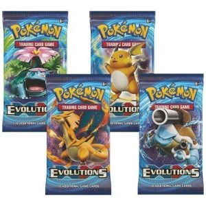 Booster Pack artwork set, full (4 stk.) fra XY Evolutions.