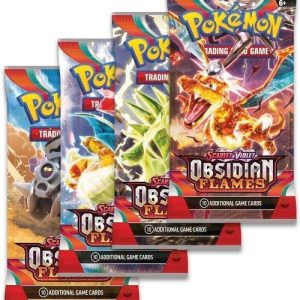 Booster Pack full artwork set (4 stk.) fra SV03 Obsidian Flames