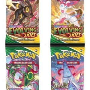 Booster Pack full artwork set (4 stk.) fra SWSH Evolving Skies.