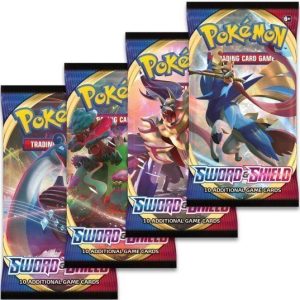Booster Pack full artwork set (4 stk.) fra Sword & Shield.