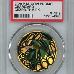 Charizard Pokemon mønt (Guld Cracked Ice Holo) PSA 9