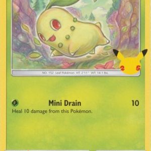 Chikorita - 2/25 (Non Holo) - 25 års jubilæum - McDonald's Promo - Pokemon McDonald's Collection 2021