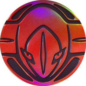 Deoxys Pokemon mønt (Rød - Rainbow Holo) - Almindelig