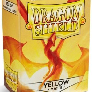 Dragon Shield matte (Gul) Deck Protector Sleeves 100 stk. top-loading (63x88mm)