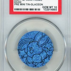 Eevee Pokemon mønt (Lyseblå Glitter Holo) PSA 10