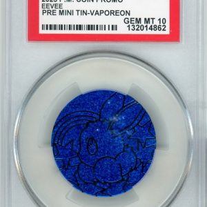 Eevee Pokemon mønt (Mørkeblå Glitter Holo) PSA 10