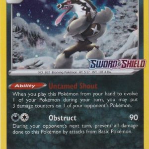 Galarian Obstagoon - 119/202 - Sword & Shield Stamp