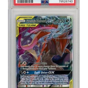 Greninja & Zoroark GX 107/214 PSA 10