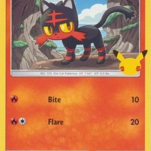 Litten - 15/25 (Non Holo) - 25 års jubilæum - McDonald's Promo - Pokemon McDonald's Collection 2021