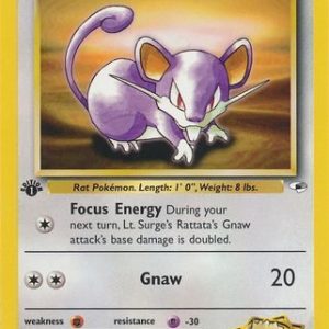 Lt. Surge's Rattata - 82/132 - 1st Edition