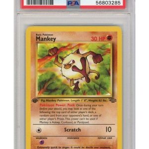 Mankey 55/64 1st Edition PSA 9