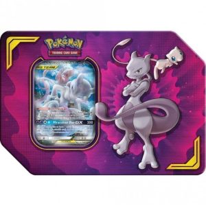 Mewtwo & Mew GX tin box.