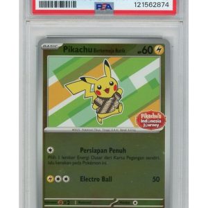 Pikachu Berkemeja Batik 191/SV-P Reverse Foil PSA 9