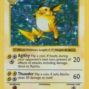 Raichu - 14/102 - Shadowless (Holo)
