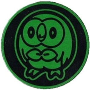 Rowlet Pokemon mønt (Grøn - Rainbow Holo) - Almindelig