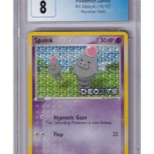 Spoink 76/107 Reverse Foil CGC 8