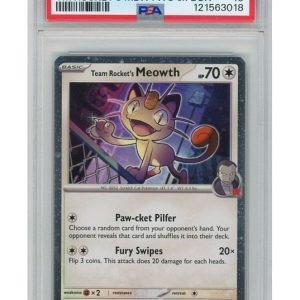 Team Rocket's Meowth Cosmos Holo 149/182 PSA 10