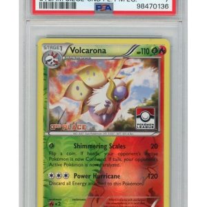 Volcarona 3rd Place Stamp 15/141 Reverse Foil PSA 7