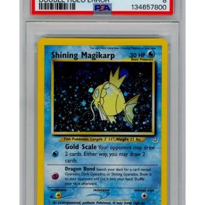 Shining Magikarp (Double Holo Error) 66/64 PSA 8