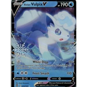 Alolan Vulpix V - 033/195 - Snowflake Stamp - Sealed