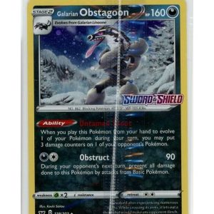 Galarian Obstagoon - 119/202 - Sword & Shield Stamp - Sealed