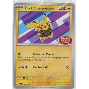 Pikachu Berkemaja Batik (Xatu) - 154/SV-P - Pikachu's Indonesia Journey Stamp - Sealed