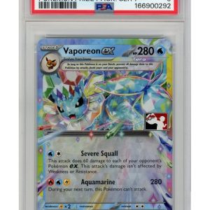 Vaporeon ex League Stamp 023/131 PSA 9