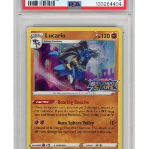 Lucario Brilliant Stars Stamp SWSH186 PSA 9