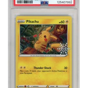 Pikachu Snowflake Stamp SWSH153 PSA 8